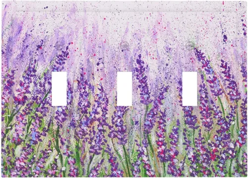 Vista 90 de Placa de Cubierta de Interruptor de Luz de 2 Posiciones Combinación de Abstracción/1 Toggle 1 Rocker Placas Decorativas de Pared de Plástico Negro