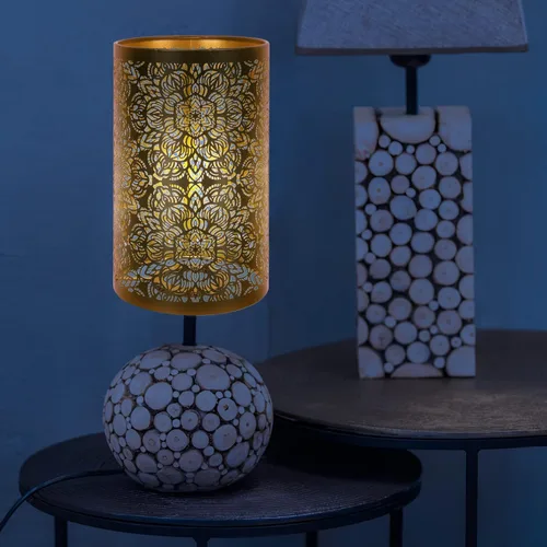 Vista 8 de KALLORY Pantalla de lámpara de metal hueco tallado cubierta de lámpara de hierro decorativo pantalla de metal para lámpara de mesa luces de pared
