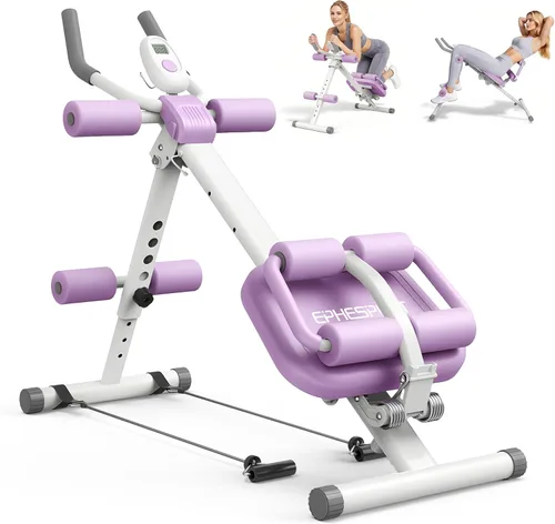 Vista 9 de EPHESPORT Multifunctional Ab Machine, Crunch & Sit-Up Core Trainer, Adjustable Ab Trainer with Knee & Back Support, Foldable, Full Body Workout