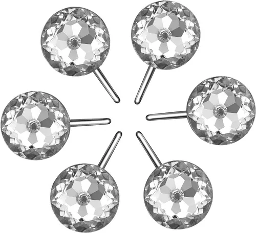Vista 4 de HBlife juego de 12 ganchos decorativos de acrílico y vidriante para barra de cortina de regadera