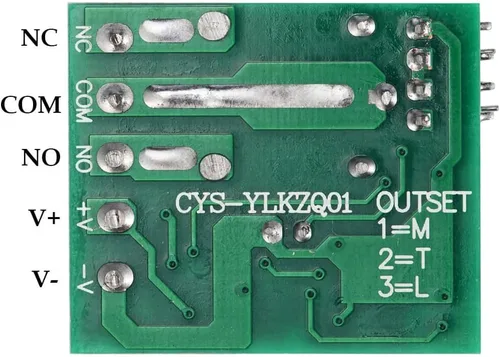 Vista 4 de Interruptor de control remoto inalámbrico RF para sistema de control de acceso de puerta 433MHz Voltaje de entrada de 1 canal 12V DC Abridores