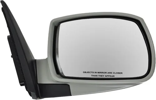 Vista 34 de TRQ Cubierta cromada del espejo manual del lado del pasajero, acabado liso para Volvo VNL 2004-2014