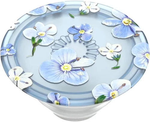 Vista 4 de PopSockets - Agarre para teléfono con soporte expandible, agarre adhesivo, campos azules translúcidos