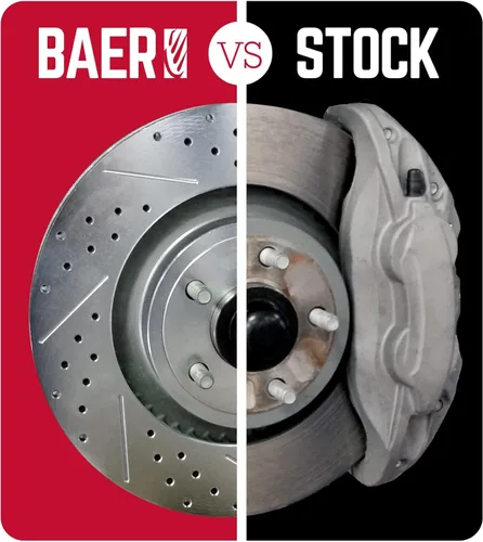 Vista 2 de Baer Brakes Rotor de freno delantero 5 Lug Rotores deportivos no integrales