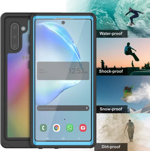 Vista 7 de Punkcase Funda impermeable Note 10 [Serie Extrema] [Slim Fit] [Certificado IP68] [A prueba de golpes] [Resistente a la suciedad] [a prueba de nieve]