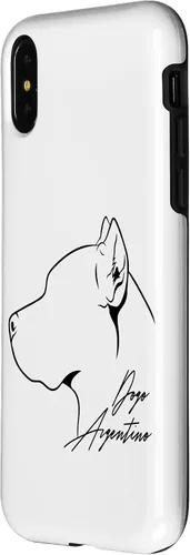 Vista 2 de iPhone X/XS Funny proud Dogo Argentino perfil perro mamá perro caso