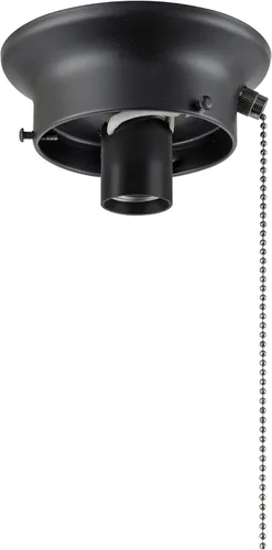 Vista 2 de Aspen Creative 22101-01-1 - Kit de soporte de techo empotrado con interruptor de cadena de encendido/apagado en acabado negro mate de 3-5/8 Mate