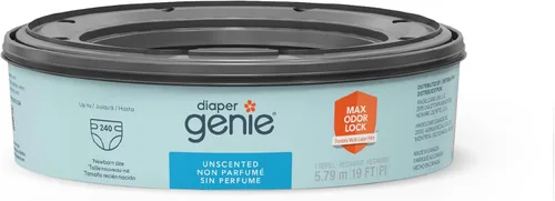 Diaper Genie Bolsas de repuesto de 240 unidades (paquete de 1) con bloqueo máximo de olor, capacidad para hasta 1,200 pañales para recién nacidos,