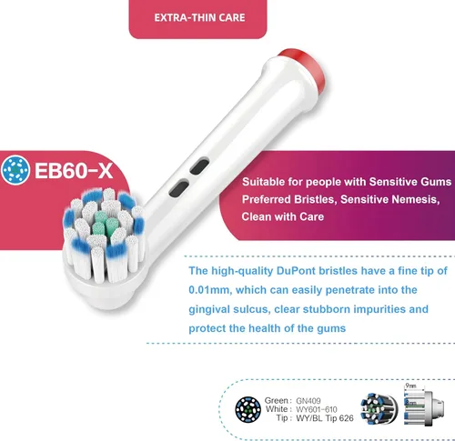 Vista 5 de RONSIT Cabezales de repuesto compatibles con Oral B Braun, 16 cabezales de cepillo eléctrico profesional surtidos para Oral-B Pro