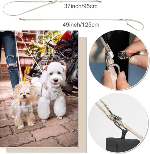 Vista 21 de Arnés sin tirones para perro, con correa multifunción, pechera suave y ajustable para mascota, no ahorca, chaleco a prueba de escape para perros