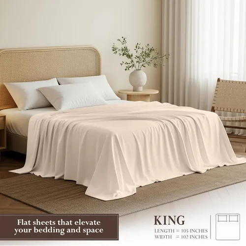 Vista 2 de Utopia Bedding Sábana encimera – Tela de microfibra cepillada suave – Sábana superior resistente al encogimiento y a la decoloración – Fácil cuidado