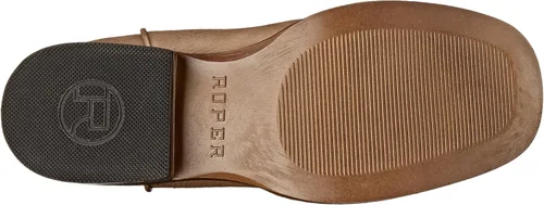 Vista 4 de ROPER Botas unisex con purpurina Breeze Western para niños, Beige Bronceado