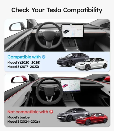 Vista 2 de Wigoo Tesla Model Y & Model 3 Protector de Pantalla Mate [No Más Reflejos y Huellas Dactilares] Model Y(2020~2025)/Model 3(2017~2023) Accesorios