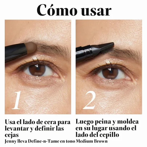Vista 3 de LAURA GELLER NEW YORK Define-n-Tame - Barra de elevación de cejas laminadas, cera para cejas, color rubio 01 Rubio