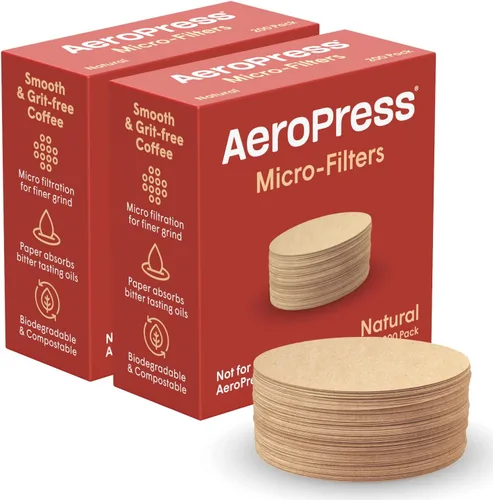 Vista 11 de Filtros de café AeroPress XL Naturales de papel micro – Filtros de café redondos de repuesto, papel no blanqueado compostable, se ajusta a