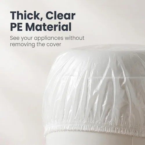 Vista 2 de 10 fundas protectoras desechables gruesas para electrodomésticos, fundas transparentes para electrodomésticos de cocina, funda protectora universal