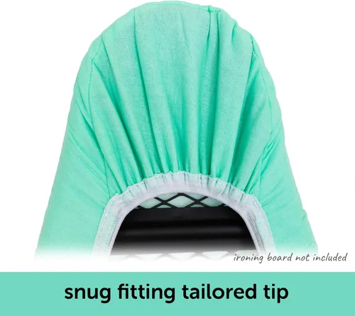 Vista 7 de Oliso M3Pro Project Steam Iron with Solemate (Aqua) + 100% Cotton Durable Ironing Board Cover (Aqua)