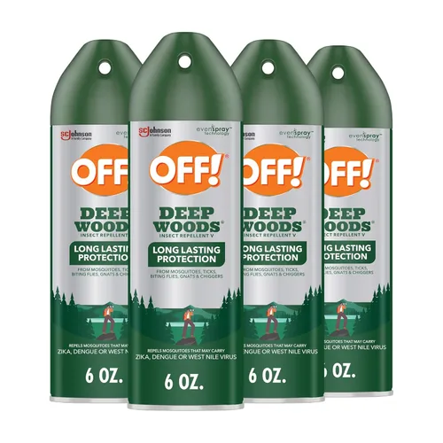 Vista 11 de OFF! Deep Woods - Spray repelente de insectos con 25 % de DEET que proporciona hasta 8 horas de protección contra mosquitos, 6 onzas (paquete de 6)