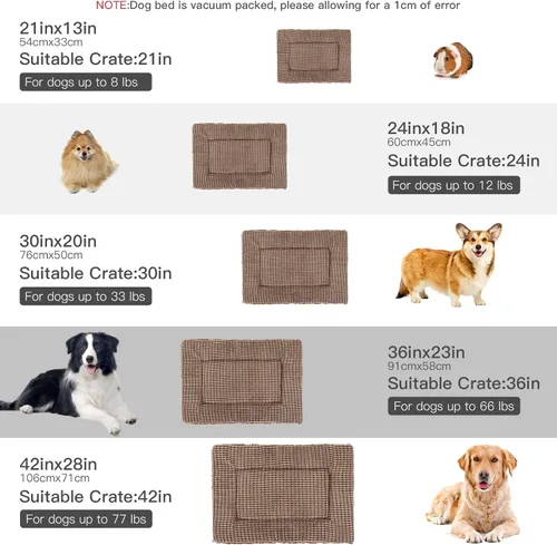 Vista 5 de BVAGSS Almohadilla Reversible para Jaula de Perro, Colchoneta de Cama para Mascotas de Espuma Viscoelástica, Colchón Suave y Cálido Lavable a