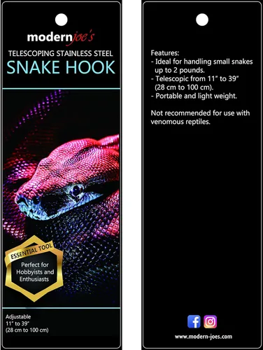 MODERNJOE'S Gancho de serpiente plegable extra largo de acero inoxidable de alta calidad que se extiende hasta 39 pulgadas, atrapa y maneja
