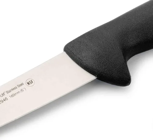 Vista 4 de Arcos Cuchillo de carnicero de acero inoxidable de 6 pulgadas y hoja estrecha de 6.299 in. Cuchillo profesional. Mango ergonómico de Negro
