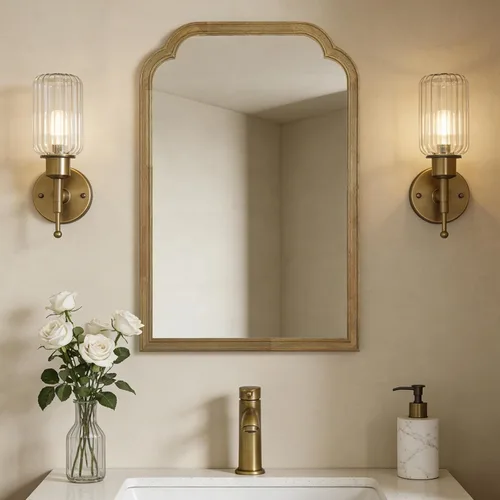 Vista 39 de WallBeyond Espejos de Baño de Madera para Montar en la Pared, 16" x 20" Marco de Madera Rústica Espejos de Pared Decorativos para Sala de Estar