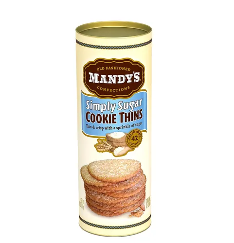 Vista 5 de Mandy's Cookie Thins, sabor a coco crujiente, 4.6 onzas, paquete de 6, 42 galletas, ligeras y crujientes, hechas con coco real, Halal