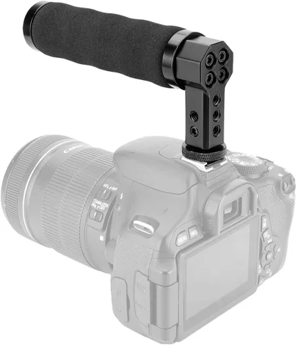 Vista 5 de Mango de cámara DSLR, negro, compatible con soporte de zapata, conector de zapata fría