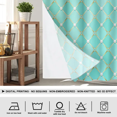 Vista 401 de Shrahala Father and Child Embracing No Hooks Shower Curtain with Snap in Liner Set, Tender Moment Captured Bathroom Décor Polyester Fiber Waterproof