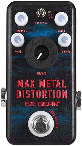 Vista 3 de Max Metal Pedal de distorsión de alta ganancia con ecualizador de rango completo para guitarra de metal y thrash