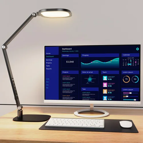 Vista 8 de Lámpara de escritorio LED LitONES para oficina en casa, luz de escritorio moderna para el cuidado de los ojos, luz de computadora de 3 temperaturas