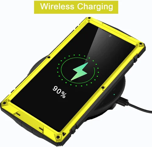 Vista 6 de NINKI Funda compatible para Samsung Galaxy S22 Ultra 5G con protector de pantalla, 6 pies, resistente a caídas de grado militar, funda protectora