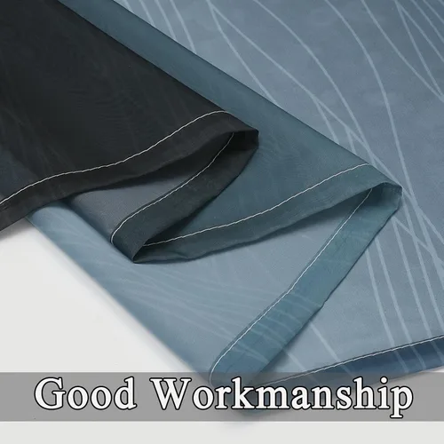 Vista 6 de Cortinas transparentes de color azul marino y negro para sala de estar, 52