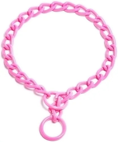 Vista 19 de Platinum Pets Collar de entrenamiento de cadena revestida, 16 pulgadas por 2-1/0.079 in, cromo negro