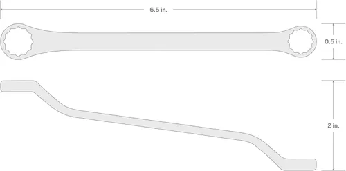 Vista 7 de TEKTON - Llave de extremo abierto, cabeza en caja, con desvío de 45 grados, de 1/4 x 5/16 pulgadas, WBE23306