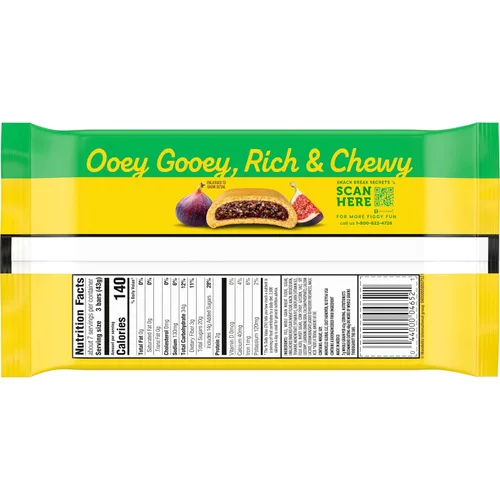 Vista 14 de Newtons Galletas masticables sin grasa, suaves y de fruta, sabor higo (barras de higo), 12 paquetes de 10 onzas