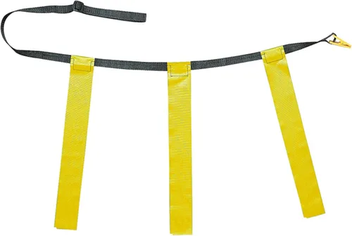 Vista 9 de Champion Sports Quick Release Flag Football Set – Durable Belt, 3 Detachable Flags & Adjustable Fit (25”-50”)