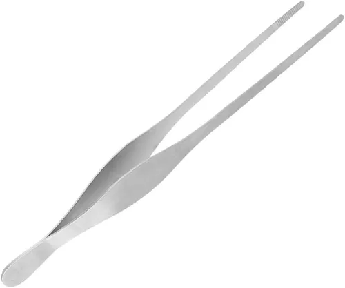 Vista 7 de Pinza larga de acero inoxidable de grado profesional,Clip de comida para carne de barbacoa,Herramienta de cocina multiusos para restaurante