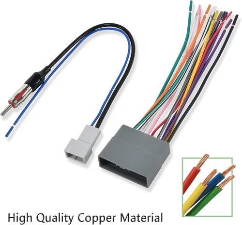 Vista 3 de RED WOLF Arnés de cable estéreo para radio de vehículo con adaptador de conector de antena compatible con Honda Fit 2007-2008 Civic 2006-2011