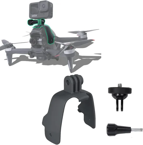 Soporte adaptador de montaje compatible con DJI FPV Soporte de montaje Searchlight Gopro Pocket 2 Cámara Drone Accesorios