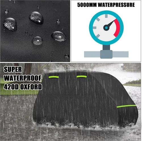 Vista 2 de SAPUBK Funda para carrito de golf, accesorios para carrito de golf con cremallera de puerta lateral, compatible con Club Car/EZ-GO/Yamaha