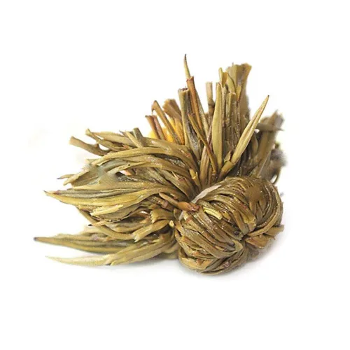 Vista 2 de 10 bolas de té floreciente, bolas de té florecientes selladas individualmente, hojas de té verde natural atadas a mano y flores comestibles