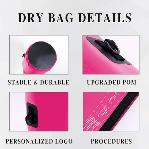 Vista 2 de IDRYBAG Bolsa seca para kayak impermeable 2L/5L/10L/15L/20L, pequeña bolsa impermeable para navegación