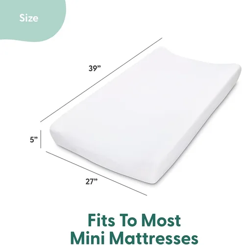 Vista 2 de The Peanutshell Juego de sábanas bajeras para cuna, corralito, paquete de sábanas de juego, corralito, estrellas de elefante