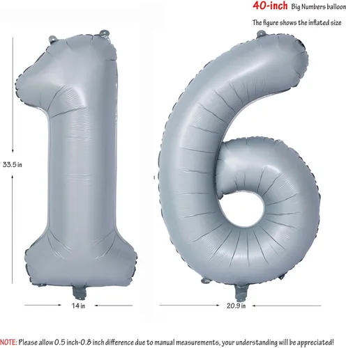 Vista 244 de Globos de 40 pulgadas con números de caramelo, papel de aluminio de helio, globos de látex de Mylar para fiesta de cumpleaños, decoración digital 0