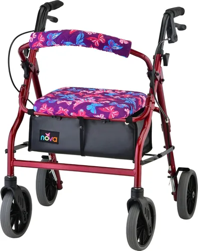 Vista 5 de NOVA Rollator - Juego de fundas para asiento y respaldo, fundas de cojín extraíbles de tela lavable para caminantes estándar, accesorio de movilidad