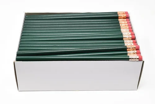 Vista 41 de Pencil Guy Lápices redondos en blanco negro 144 a una caja - No afilados