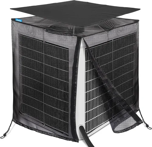 Vista 9 de Joiish Fundas de aire acondicionado para exteriores, malla completa con parte superior impermeable desmontable, transpirable y para todas