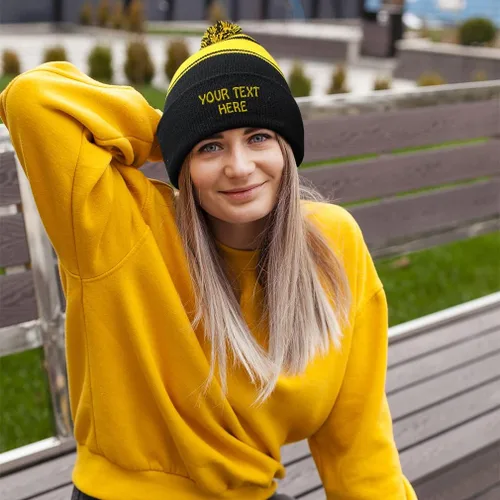 Vista 3 de Gorro para hombres y mujeres, con texto personalizado, bordado, para mujeres y hombres