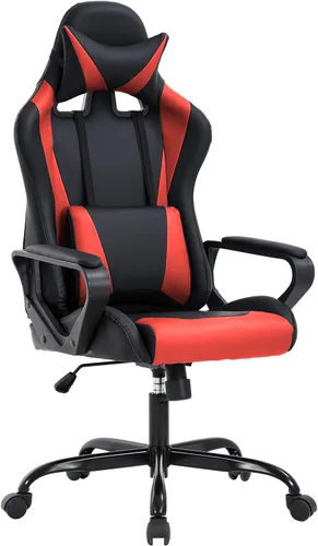 Vista 14 de Silla de Oficina Silla para Juegos Silla de Escritorio Silla Ergonómica Ejecutiva Giratoria con Respaldo Lumbar Silla para Computadora con Soporte